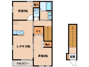 フローラ　Ⅱ号棟の物件間取画像